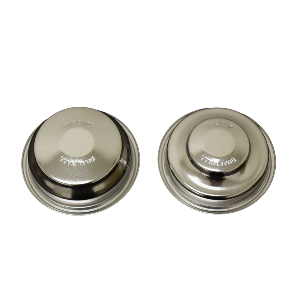 58mm Double Wall Pressurized Espresso Filter Basket Accessories, 2 Pack (Single Cup & Double Cup)