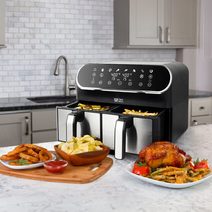 【47%OFF】Open Box Ultima Cosa Preso Luxe 8L / 8.5QT Digital Dual Zone Air Fryer