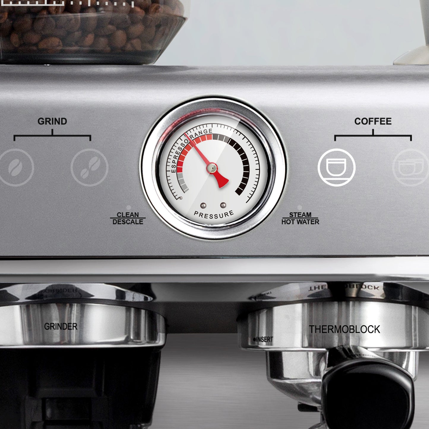 【40%OFF】Refurbished - Ultima Cosa Presto Bollente Espresso Machine with Grinder