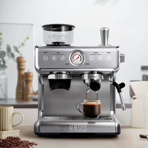 【40%OFF】Refurbished - Ultima Cosa Presto Bollente Espresso Machine with Grinder