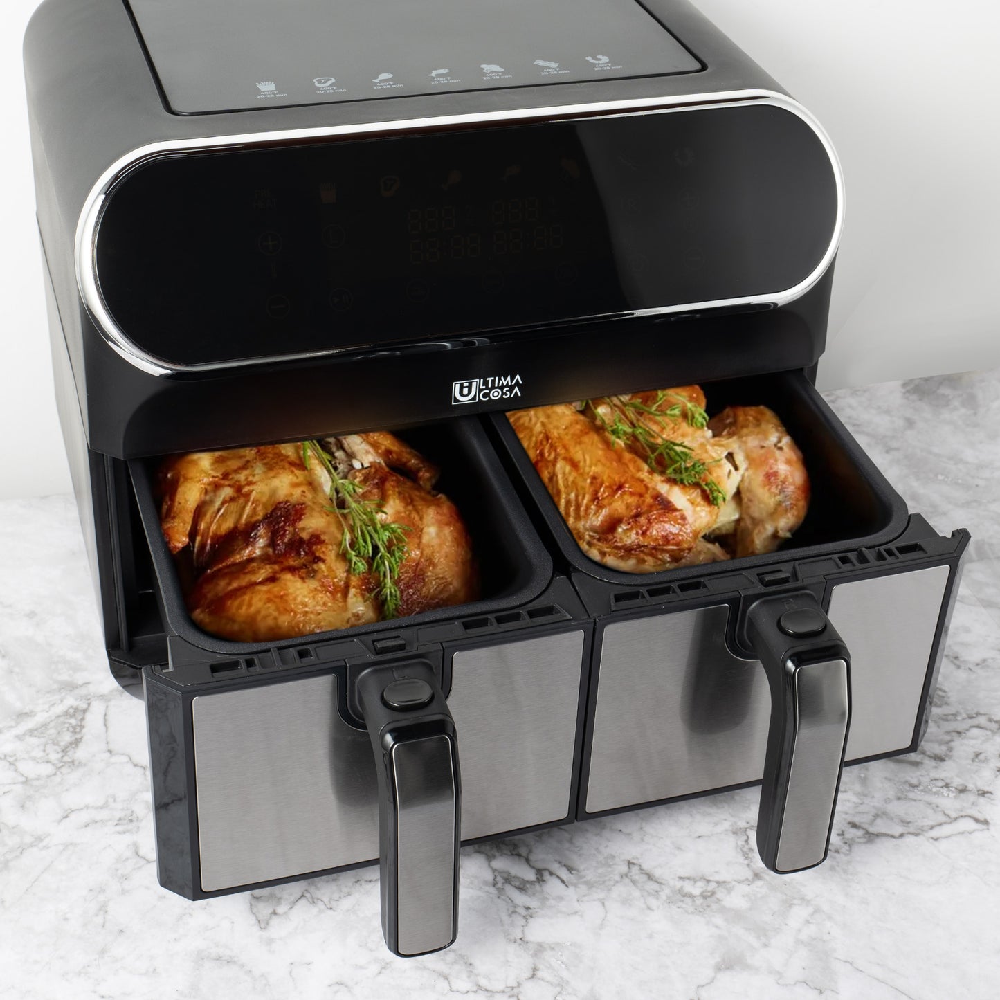 【47%OFF】Open Box Ultima Cosa Preso Luxe 8L / 8.5QT Digital Dual Zone Air Fryer